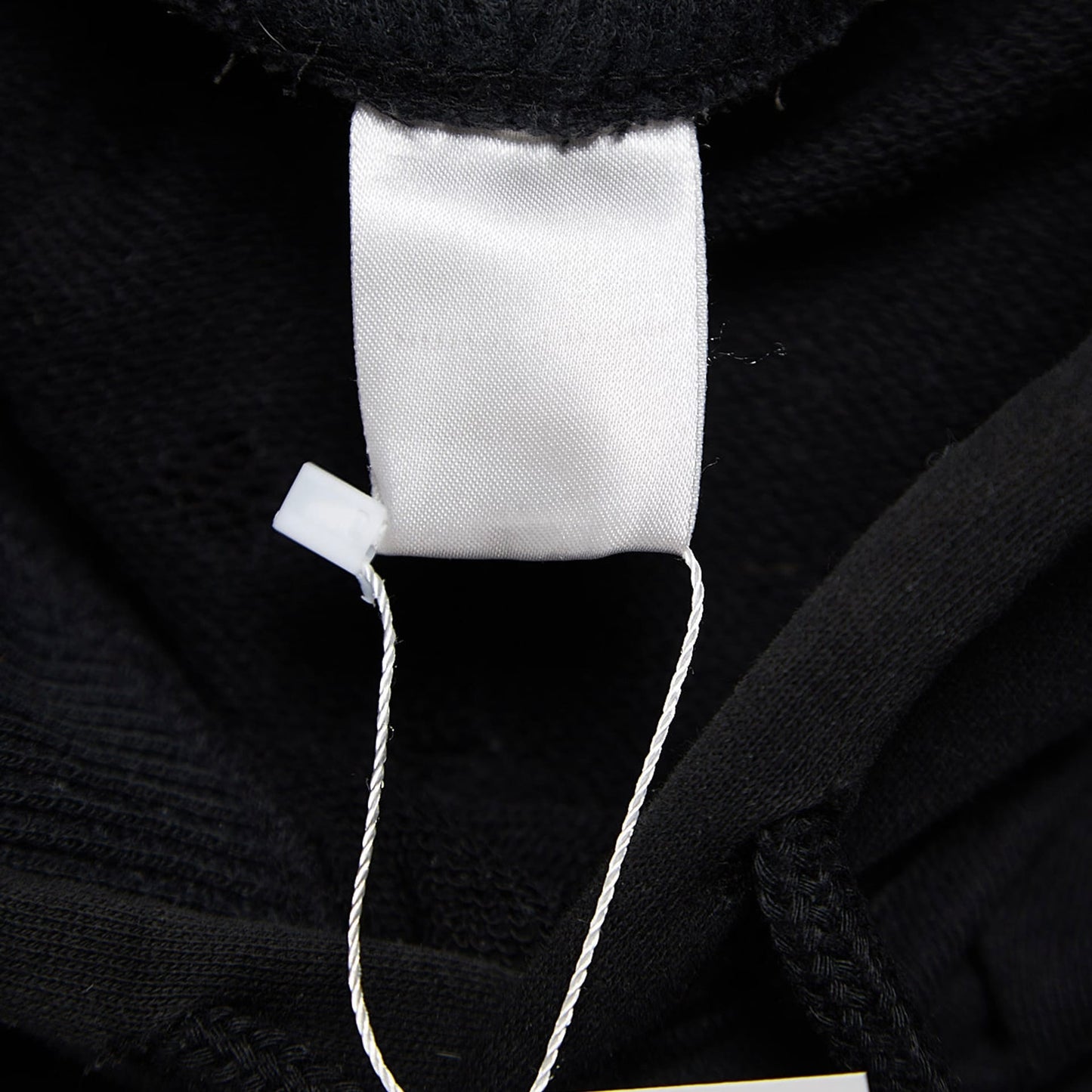 NUMBER NINE Black Shield Printed Ragged Cotton Hoodie