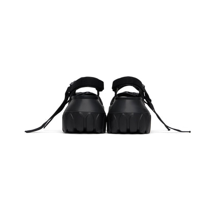 RICK OWENS Black Hollywood Mega Tractor Heeled Sandals