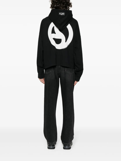 Acne Studios Graphic-Print Cotton Hoodie