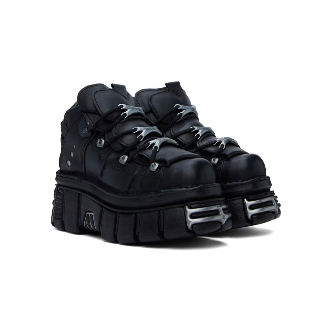 VETEMENTS Black New Rock Edition Platform Boots