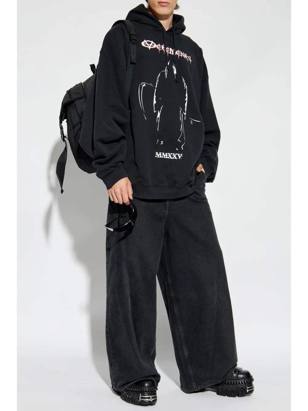 VETEMENTS Graphic-Print Cotton Hoodie
