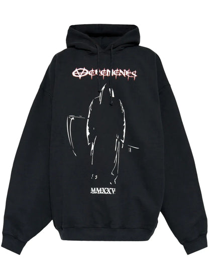 VETEMENTS Graphic-Print Cotton Hoodie