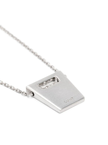 Rick Owens logo-engraved necklace