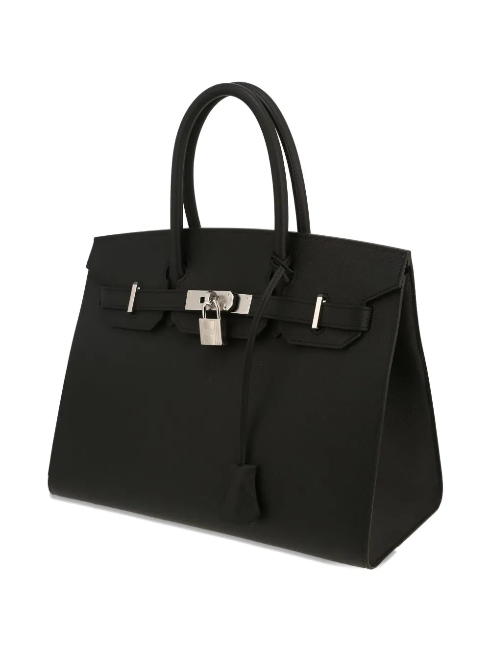 Hermes Pre-Owned padlock detail structured handbag