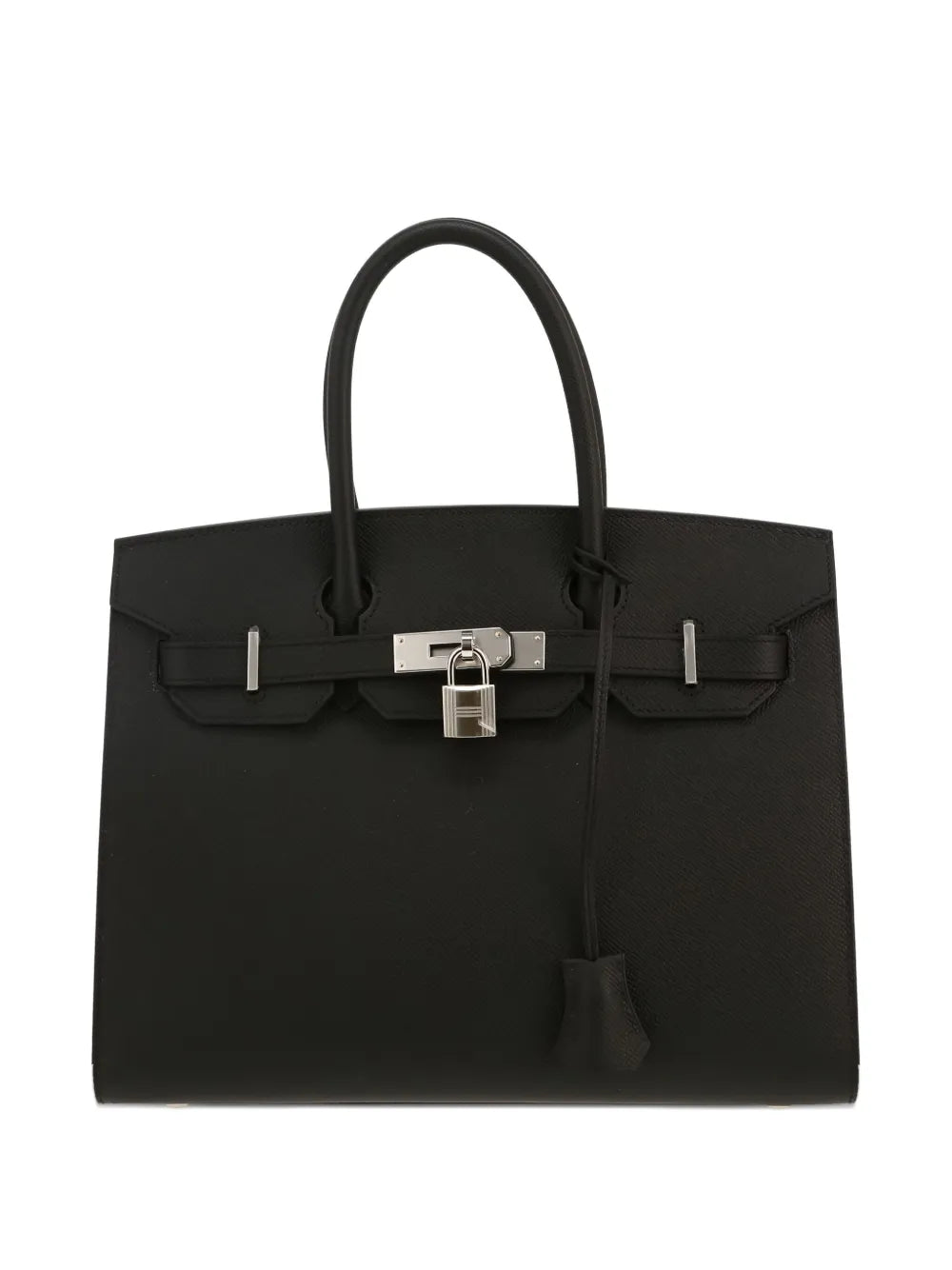 Hermes Pre-Owned padlock detail structured handbag