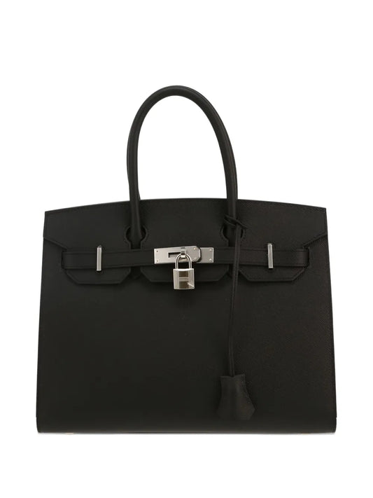 Hermes Pre-Owned padlock detail structured handbag