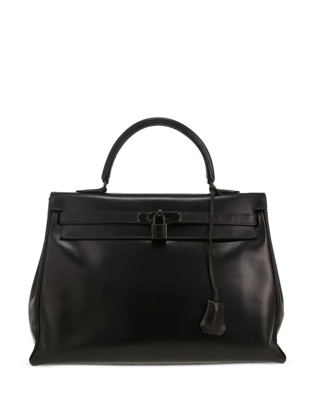 Hermes Pre-Owned Hermes Kelly So Black handbag in black box leather