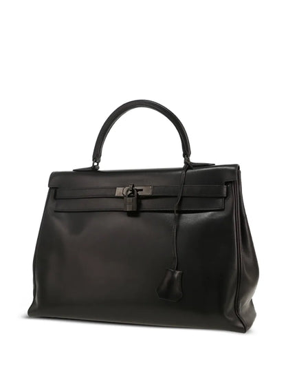 Hermes Pre-Owned Hermes Kelly So Black handbag in black box leather