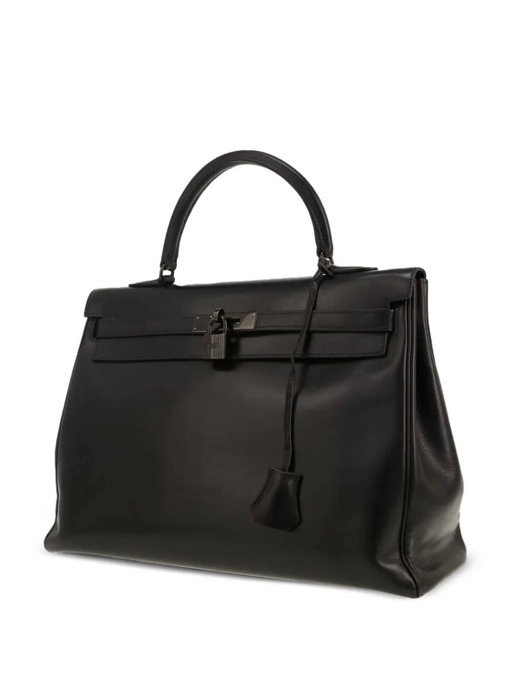Hermes Pre-Owned Hermes Kelly So Black handbag in black box leather