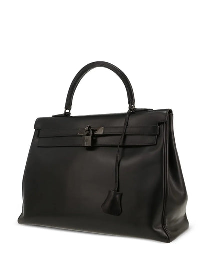Hermes Pre-Owned Hermes Kelly So Black handbag in black box leather