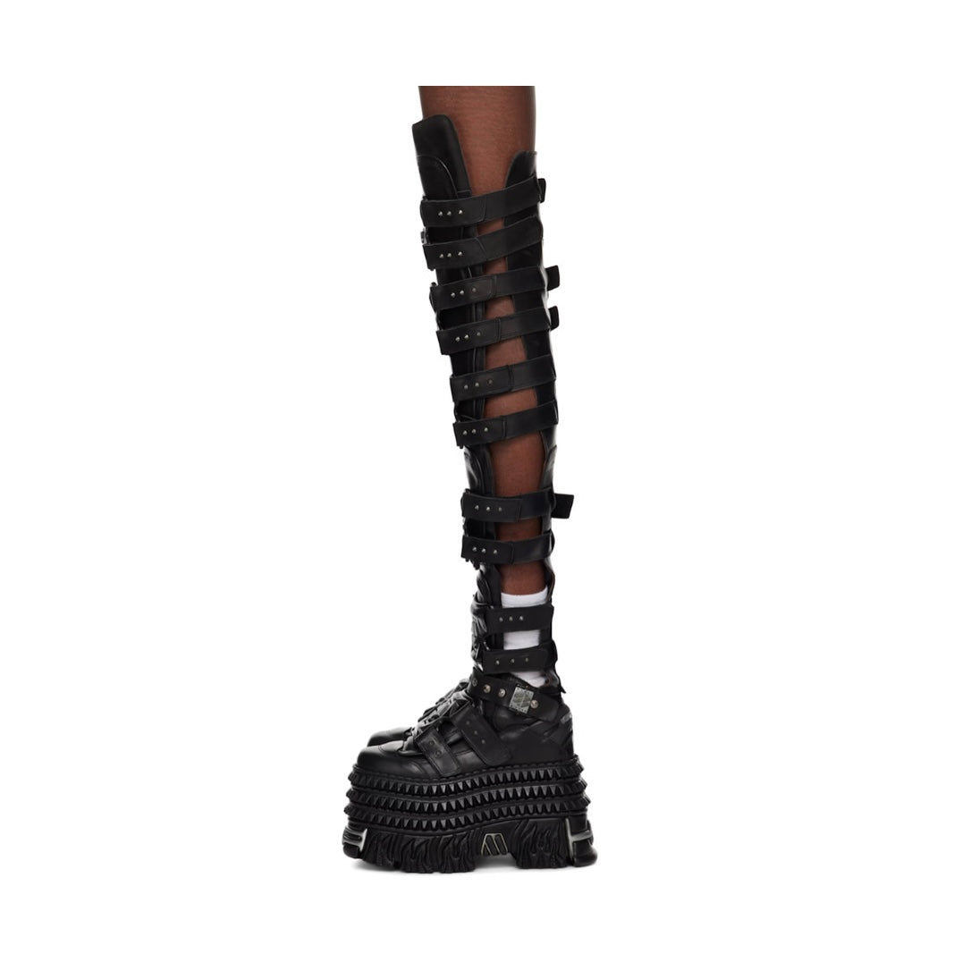 VETEMENTS Black New Rock Edition Gamer Tall Boots