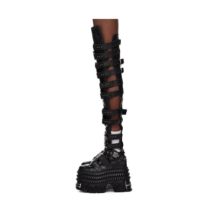 VETEMENTS Black New Rock Edition Gamer Tall Boots