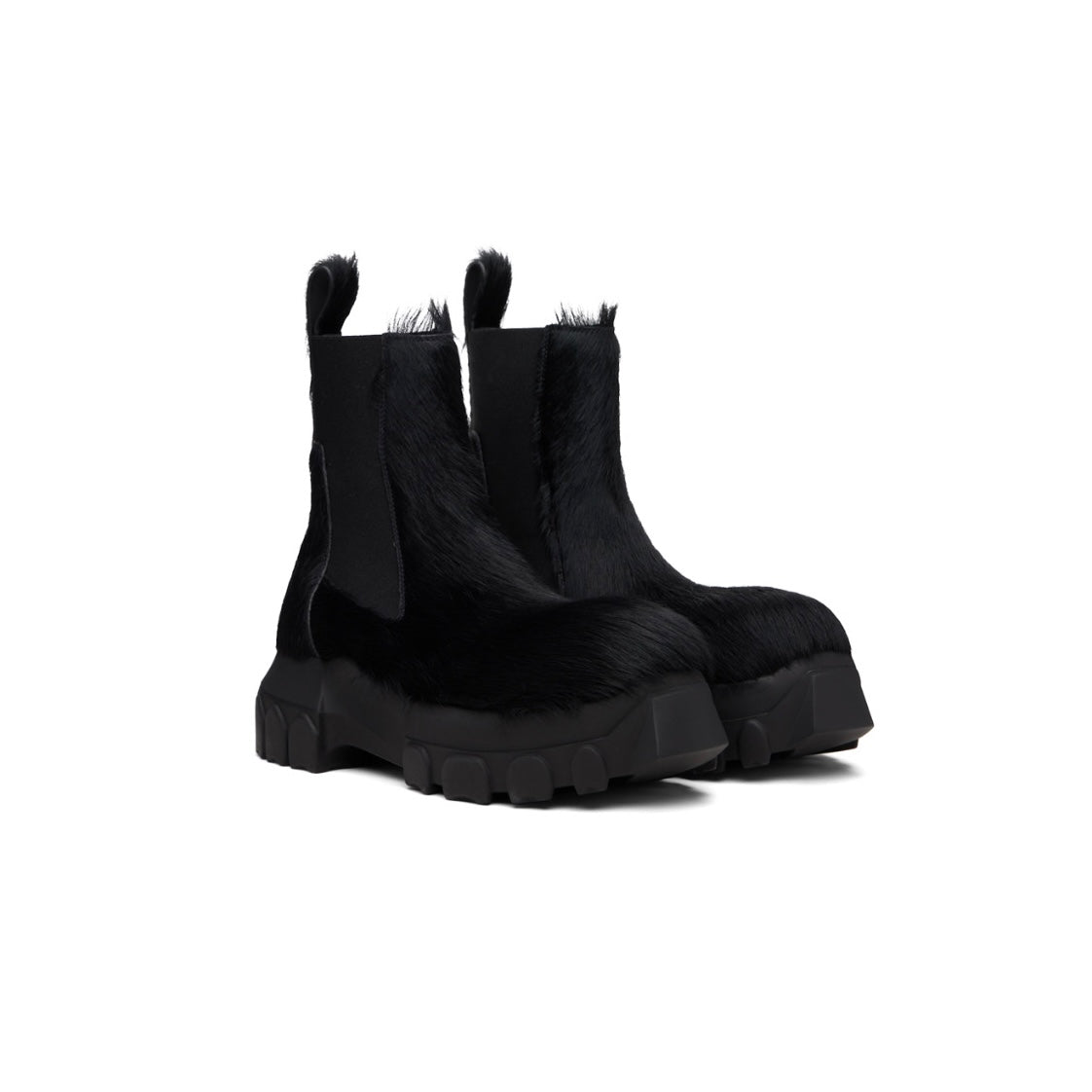 RICK OWENS Black Concordians Beatle Bozo Tractors Boots