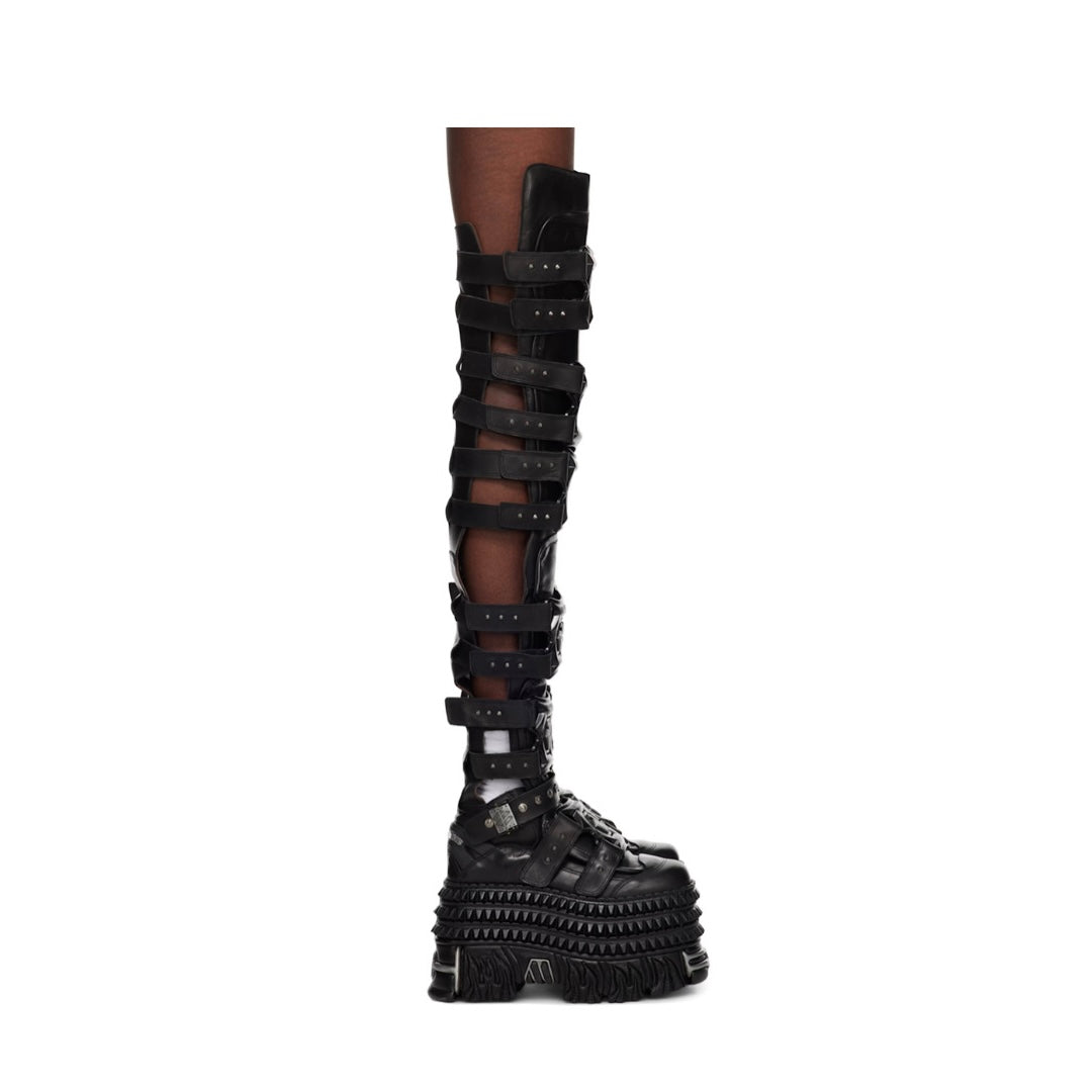 VETEMENTS Black New Rock Edition Gamer Tall Boots