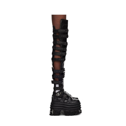 VETEMENTS Black New Rock Edition Gamer Tall Boots