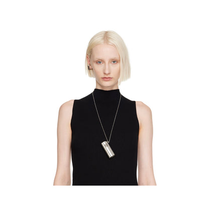 RICK OWENS Silver Porterville Lighter Holder Charm Necklace