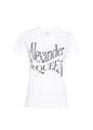 Alexander McQueen Logo-Print Cotton T-shirt White