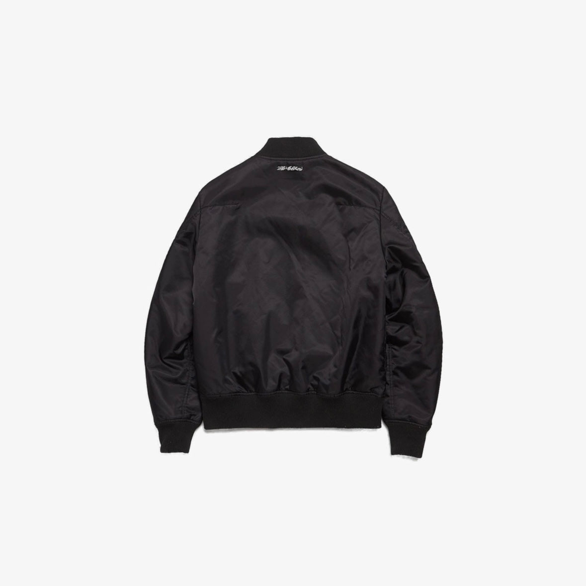 NUMBER NINE  Black Coat Of Arms Logo Patched Nylon Bomber