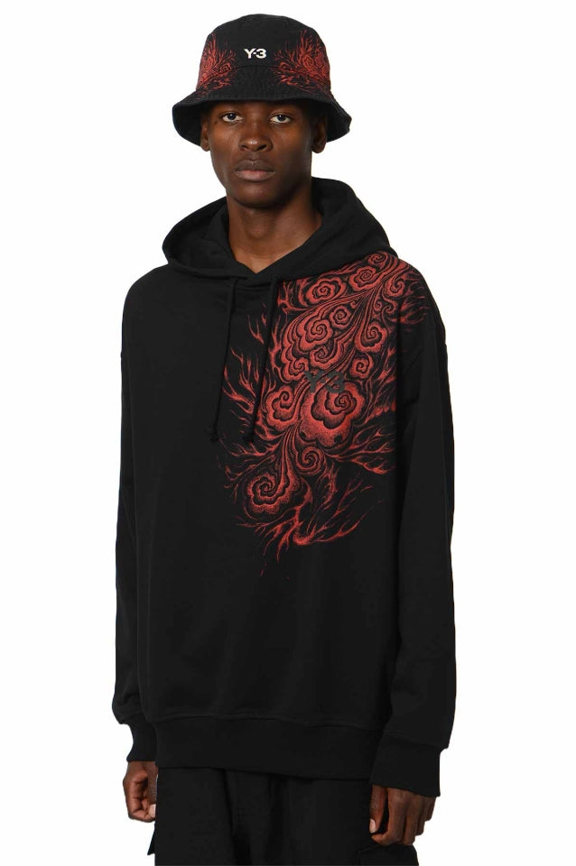 Y-3 x Japanese Football Association Flame-Print Hoodie