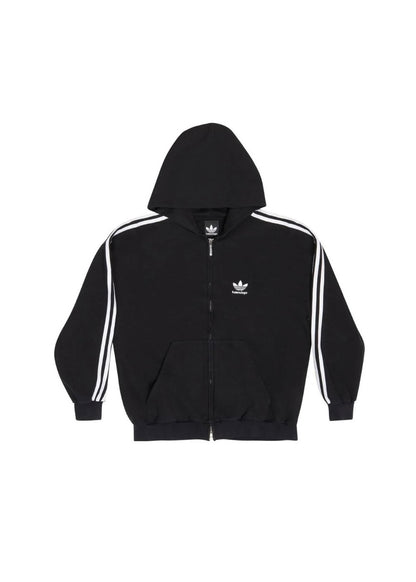 Balenciaga x adidas Zip-Up Hoodie 'Black White'