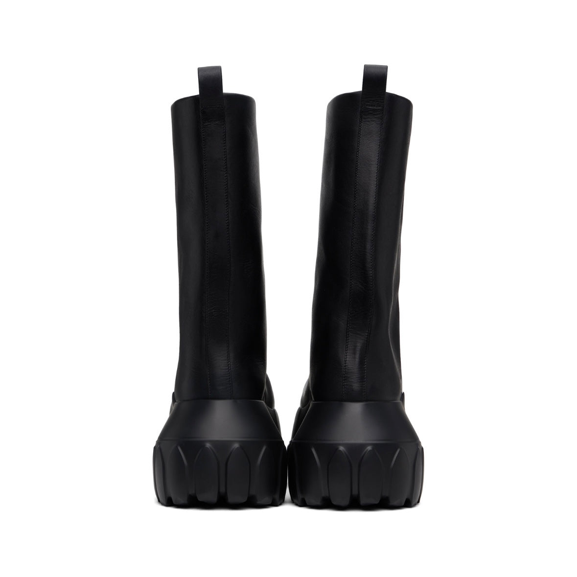 RICK OWENS Black Porterville Flared Mega Tractor Boots