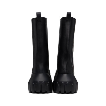 RICK OWENS Black Porterville Flared Mega Tractor Boots