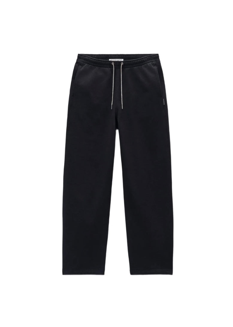 Alexander Wang Rhinestone-Drawcord Cotton Track Pants