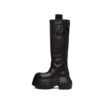 RICK OWENS Black Concordians Pull On Mega Tractor Tall Boots