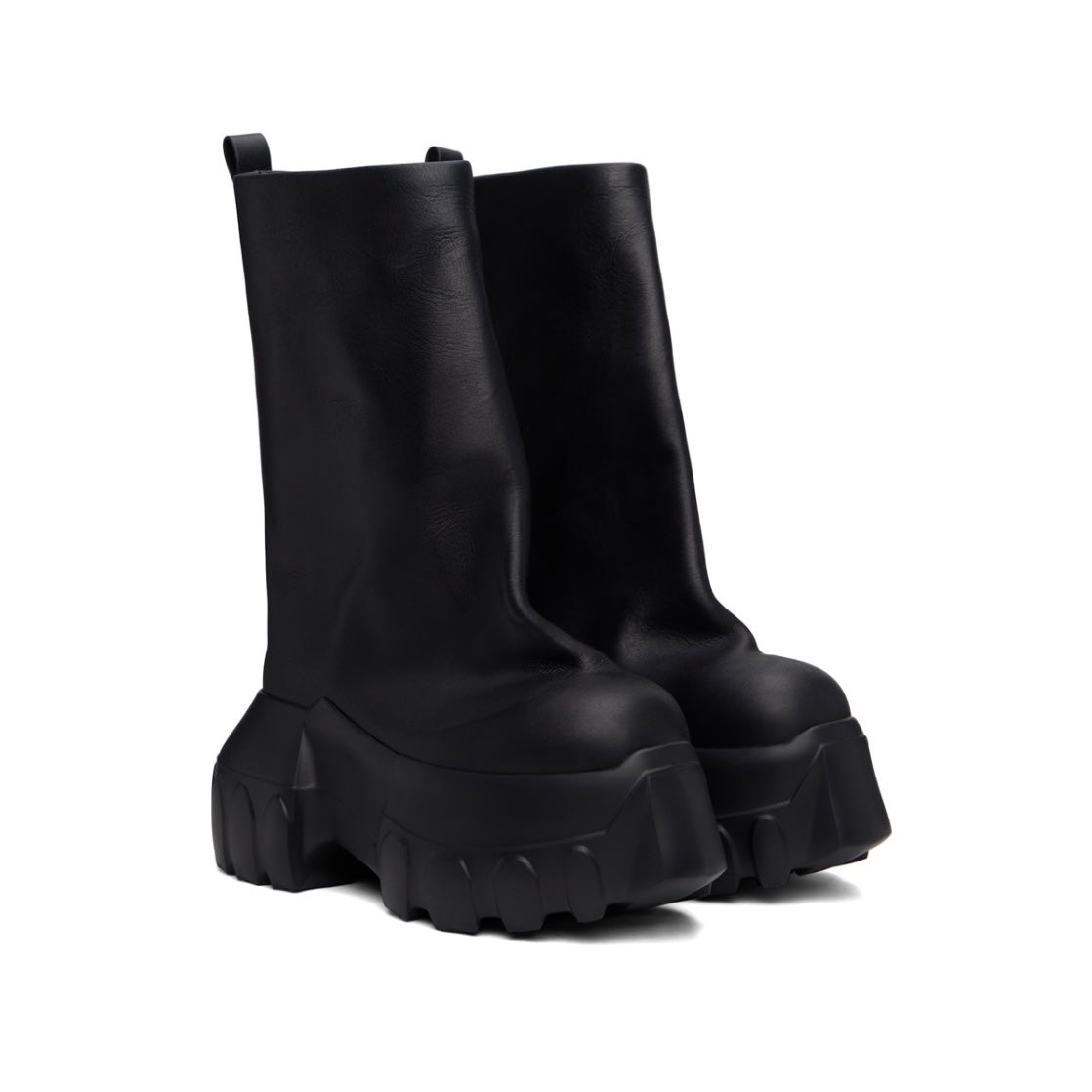 RICK OWENS Black Porterville Flared Mega Tractor Boots