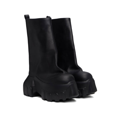 RICK OWENS Black Porterville Flared Mega Tractor Boots