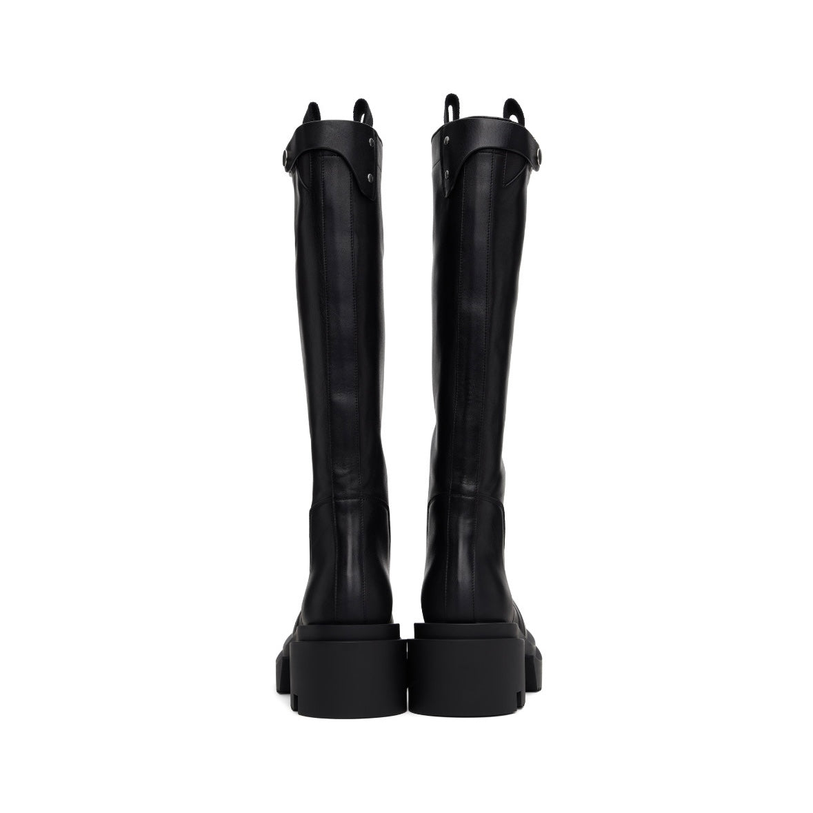 RICK OWENS Black Hollywood Pull On Bogun Tall Boots