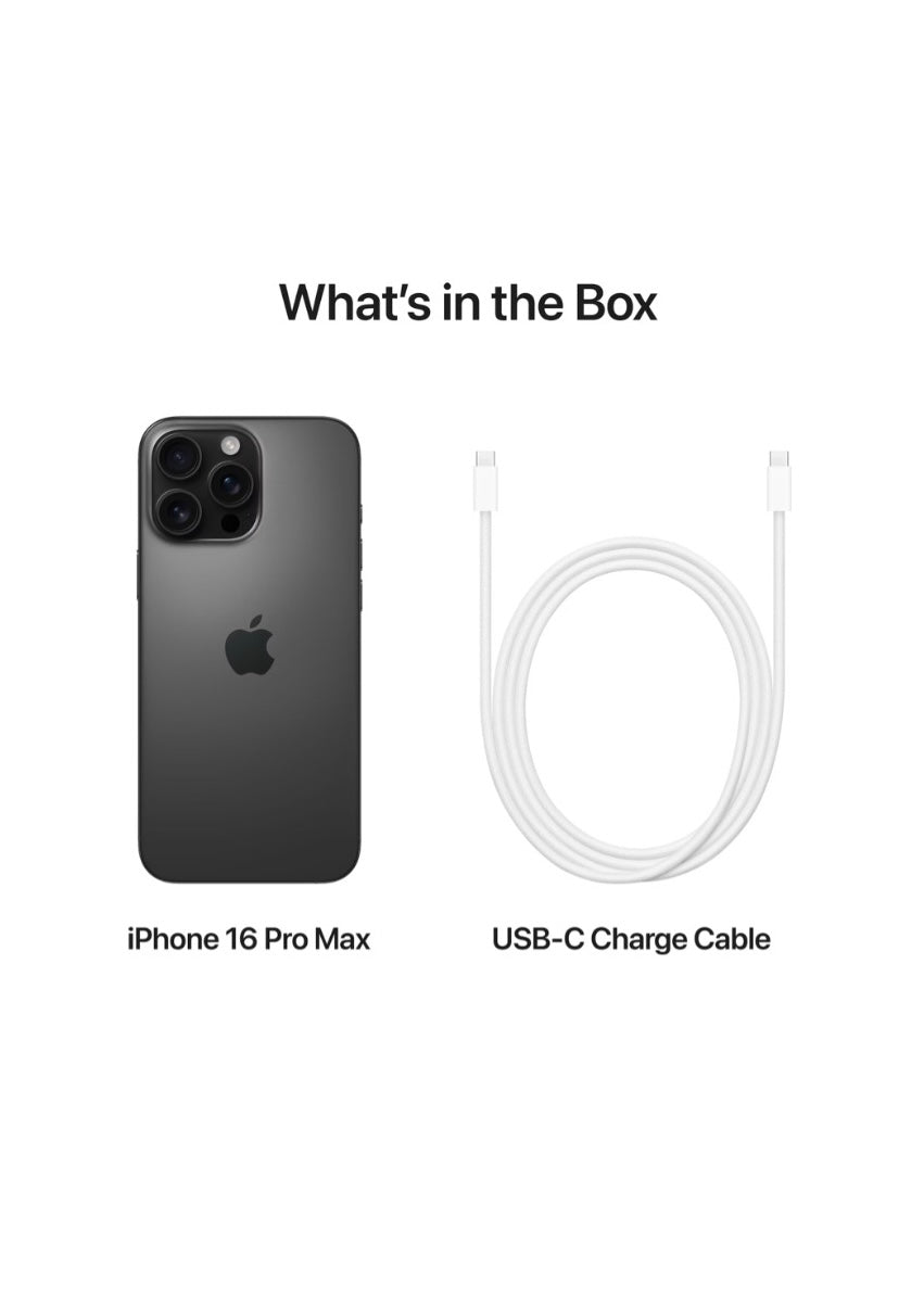 Apple iPhone 16 Pro Max Black Titanium, Dual SIM