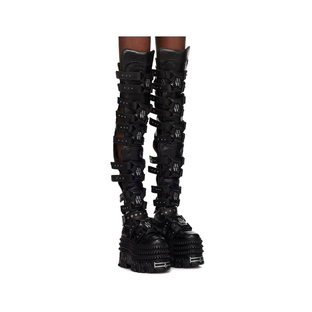 VETEMENTS Black New Rock Edition Gamer Tall Boots