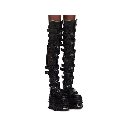 VETEMENTS Black New Rock Edition Gamer Tall Boots