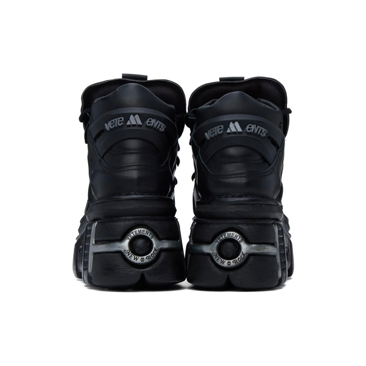 VETEMENTS Black New Rock Edition Platform Boots
