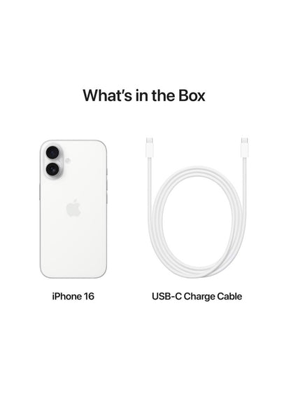 Apple iPhone 16 White, Dual SIM