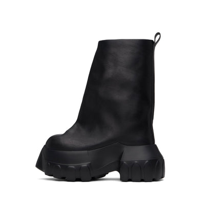 RICK OWENS Black Porterville Flared Mega Tractor Boots