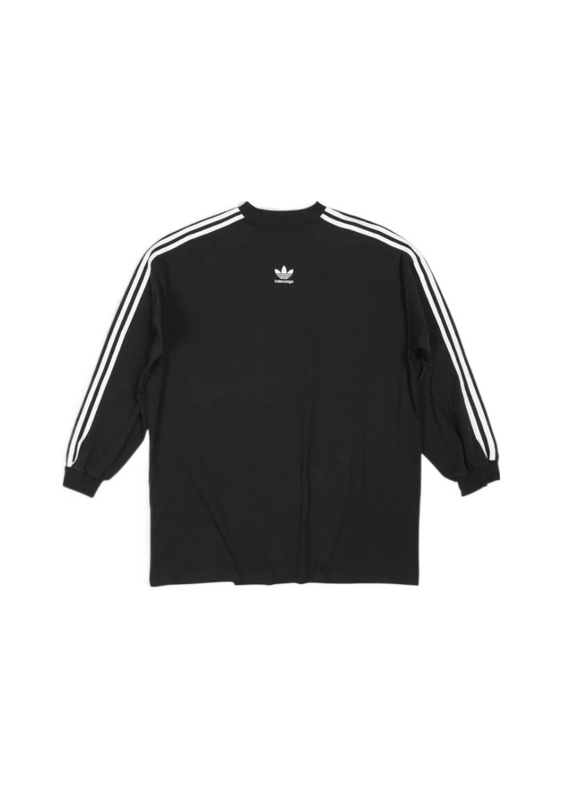 Balenciagax adidas Long Sleeve T-shirt Oversized 'Black'