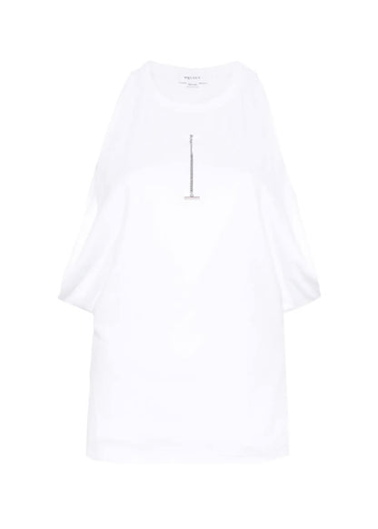 Alexander McQueen Draped Armhole T-Shirt White