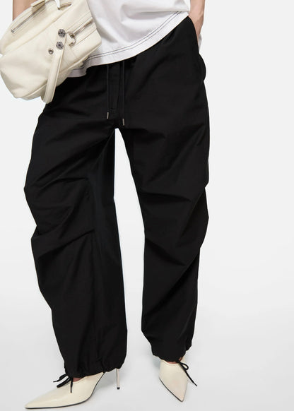 RELAXED FIT TROUSERS Black