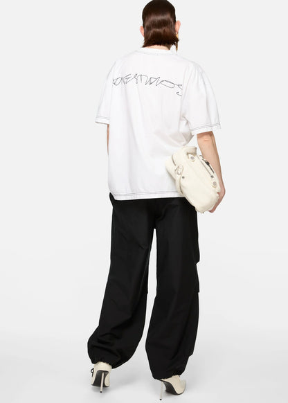 RELAXED FIT TROUSERS Black