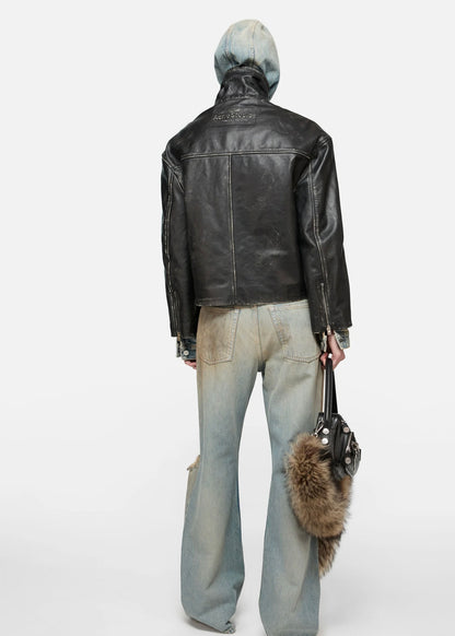 Acne Studios LEATHER JACKET Black