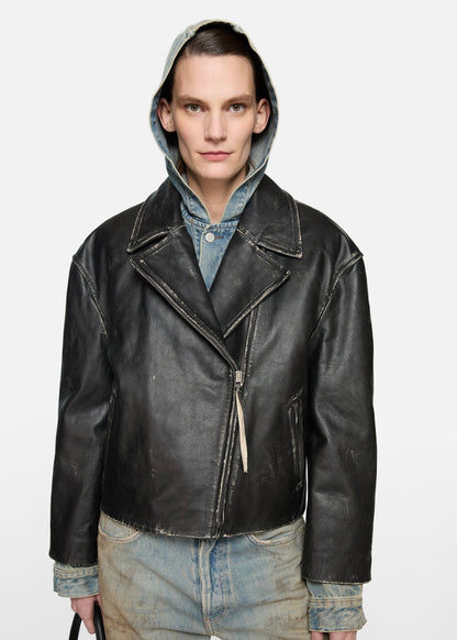 Acne Studios LEATHER JACKET Black