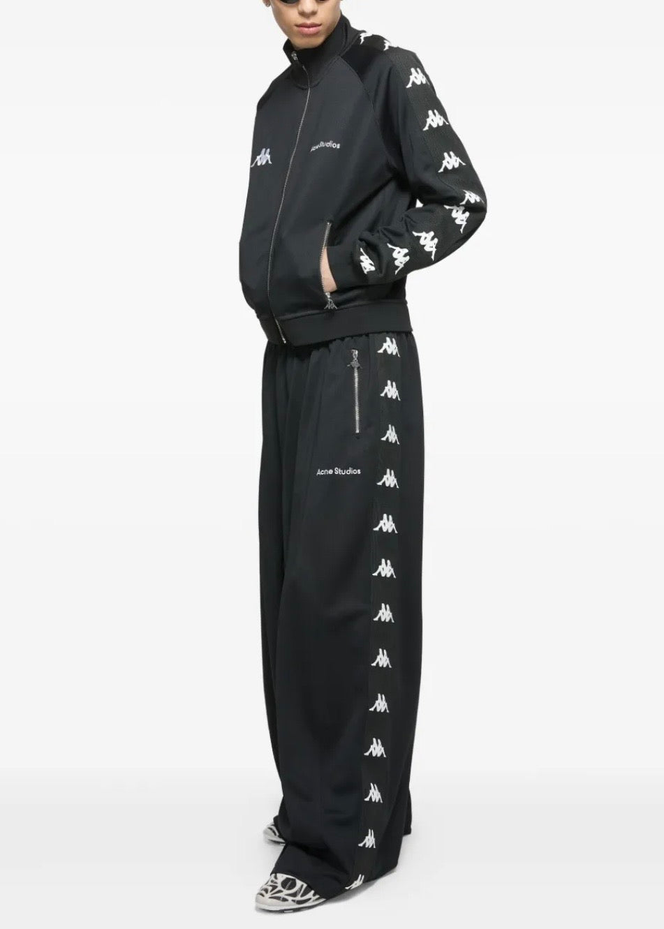 Acne Studios x Kappa logo-print loose pants