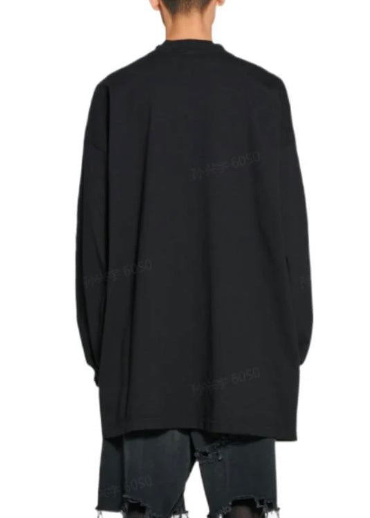 Balenciagax adidas Long Sleeve T-shirt Oversized 'Black'