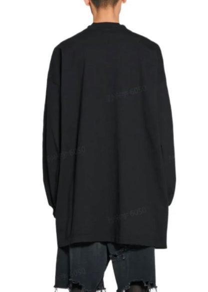 Balenciagax adidas Long Sleeve T-shirt Oversized 'Black'