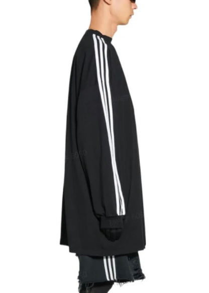 Balenciagax adidas Long Sleeve T-shirt Oversized 'Black'