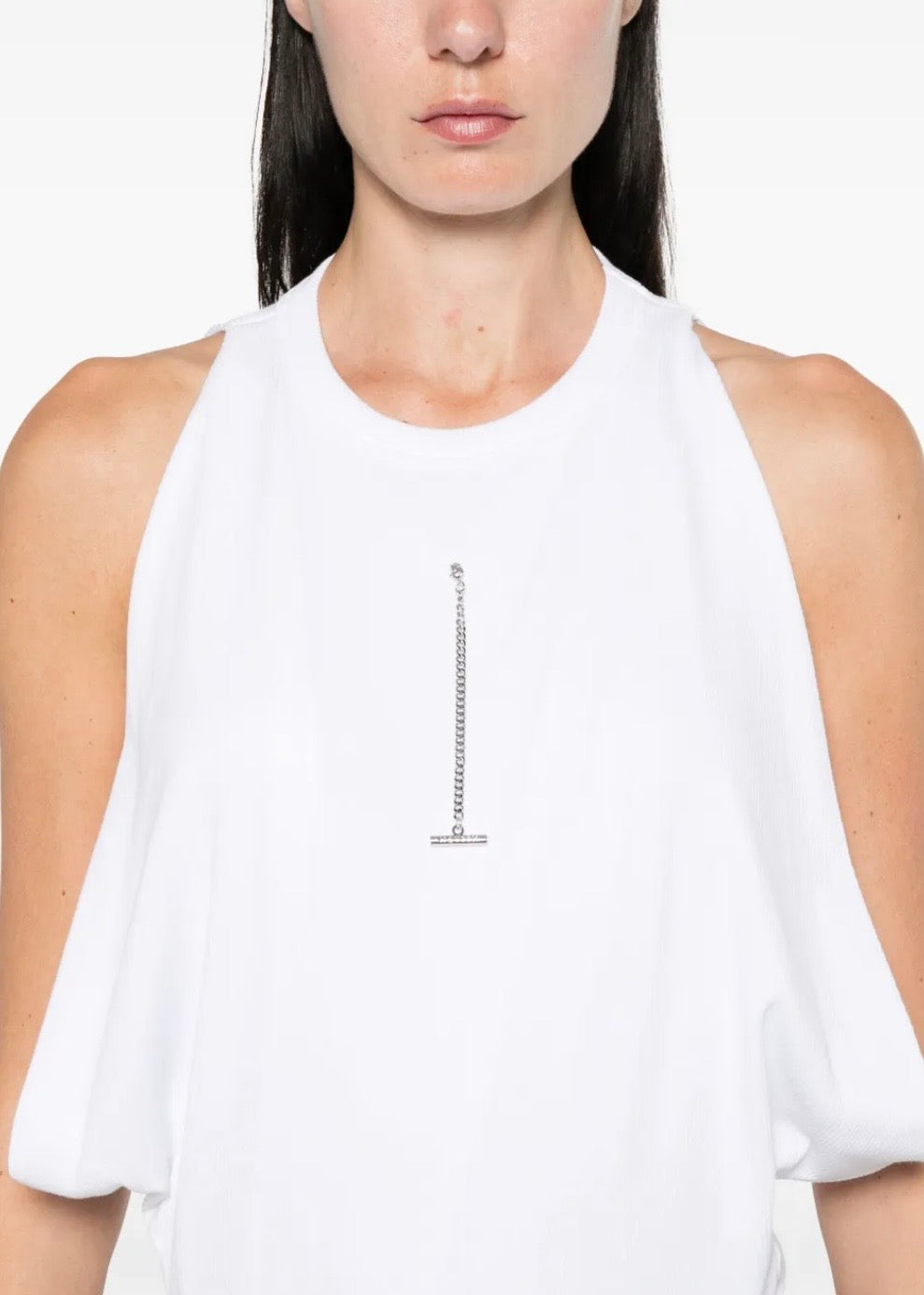 Alexander McQueen Draped Armhole T-Shirt White