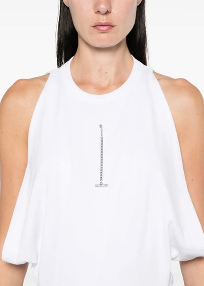 Alexander McQueen Draped Armhole T-Shirt White