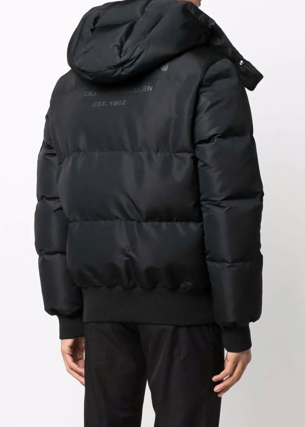 Alexander McQueen Logo-Print Padded Puffer Jacket